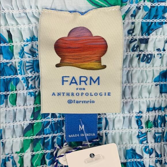 FARM Rio size medium tiered midi cutout new Colorful Tropical Print Dress coveru - Picture 13 of 16